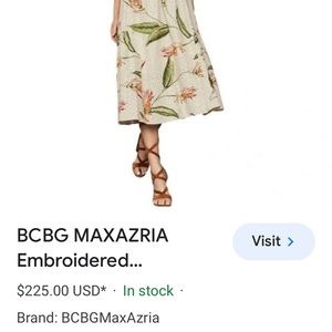 BCBG MAXAZRIA Floral Printed Eyelet Dress Size 8 New With Tags